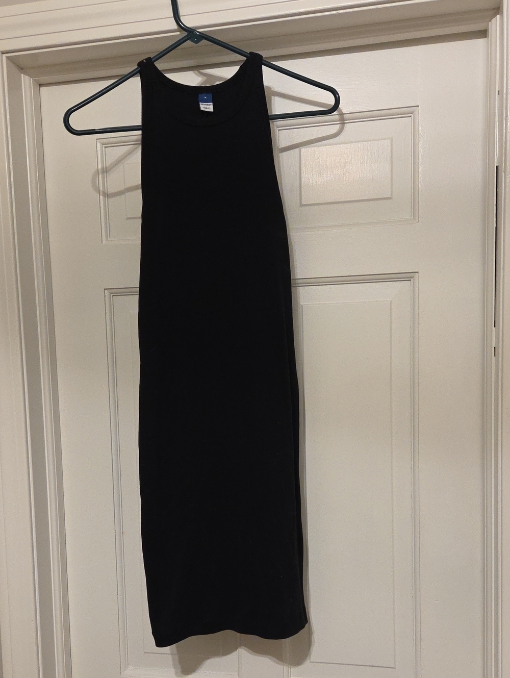 Old Navy Black Ribbed Tank Midi Dress
